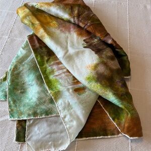 Baccara Brand Vintage Landscape Design Silk Scarf Made in France
